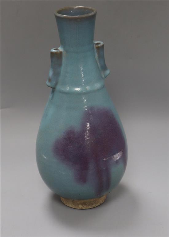 A Chinese blue glazed arrow vase height 40cm